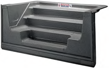 8' Straight Back Sit-n-Step Gray Cantilever Latham